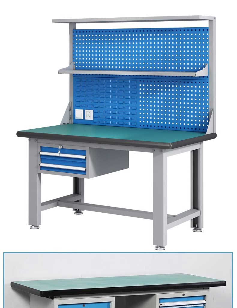 防靜電工作臺學校實訓桌子重型鉗工臺工具掛架車間組裝維修操作臺