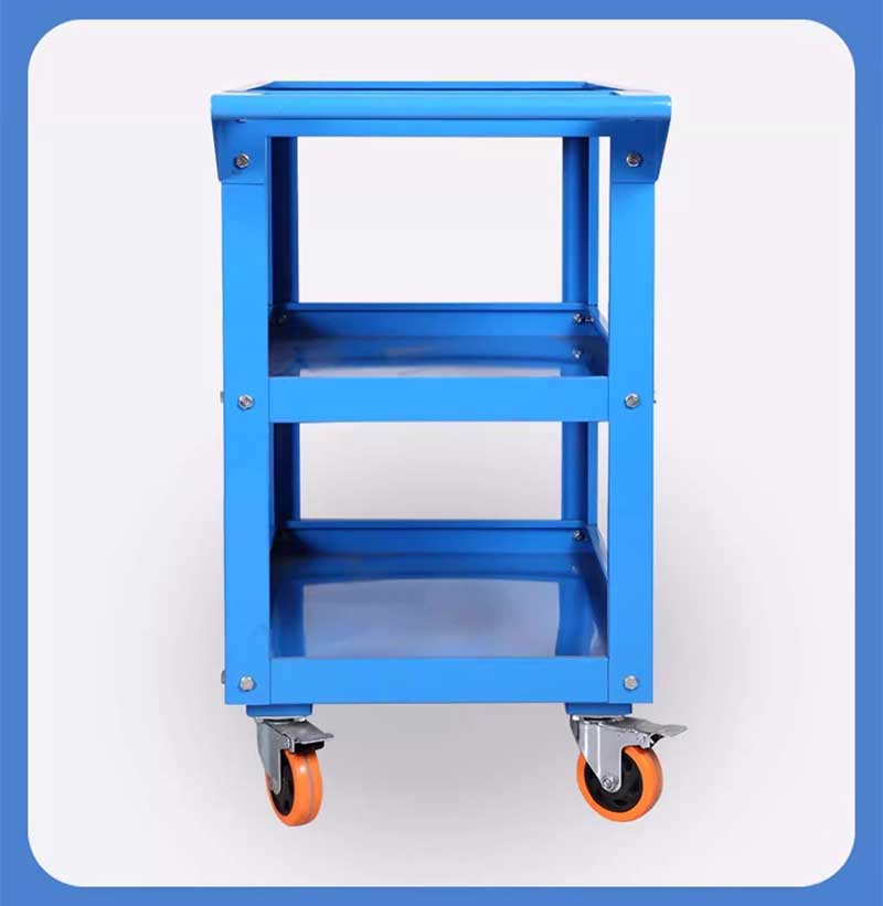 馳兔汽修推車三層加厚零件車五金工具箱重型移動工具周轉(zhuǎn)車帶腳輪