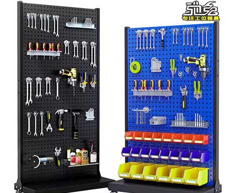 馳兔方孔工具掛板車(chē)間維修工具架子置物架物料架五金展示貨架掛鉤