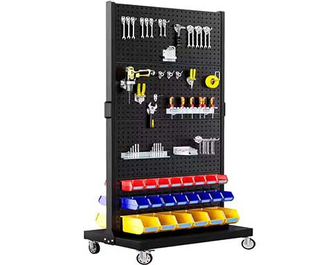 馳兔方孔工具掛板車(chē)間維修工具架子置物架物料架五金展示貨架掛鉤