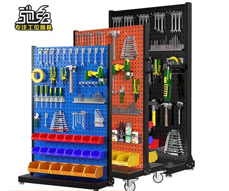 馳兔方孔工具掛板車(chē)間維修工具架子置物架物料架五金展示貨架掛鉤