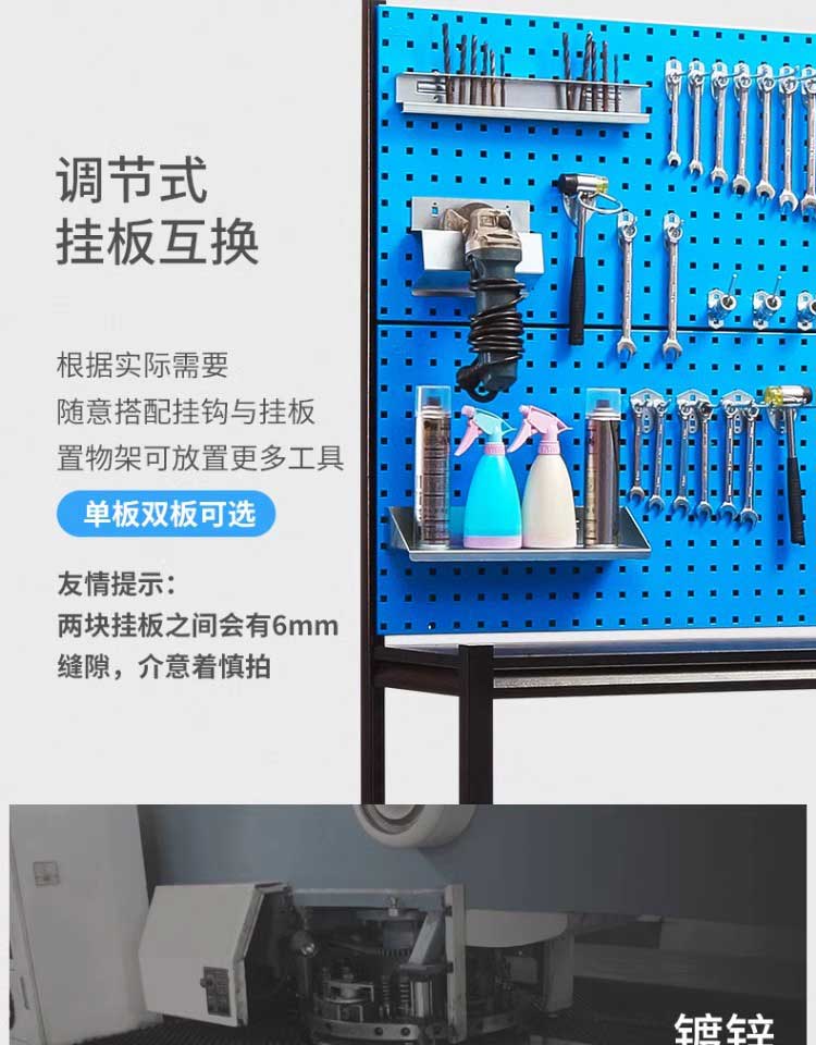 馳兔五金工具收納展示架掛板方孔洞洞板掛鉤汽修工具儲存架工廠用