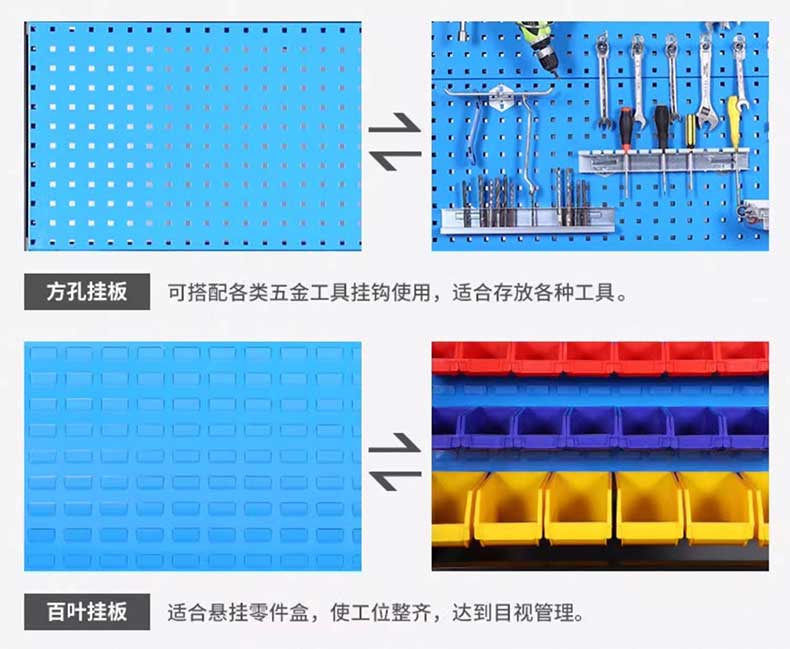 馳兔洞洞板五金工具收納貨架塑料盒百葉掛板零件盒子螺絲盒存放架